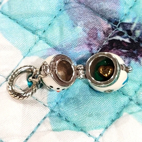RARE RETIRED BRIGHTON SNOWBALL SNOWMAN CHARM - Picture 5 of 5